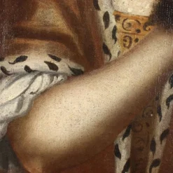 Portrait féminin à l’huile sur toile, Italie, XVIIIe siècle