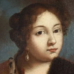 Portrait féminin à l’huile sur toile, Italie, XVIIIe siècle