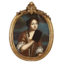 Portrait féminin à l’huile sur toile, Italie, XVIIIe siècle