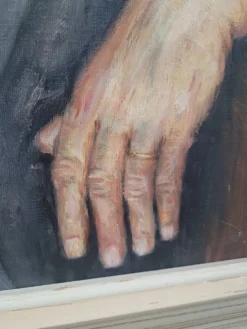Portrait huile sur toile signé J. Adam 53