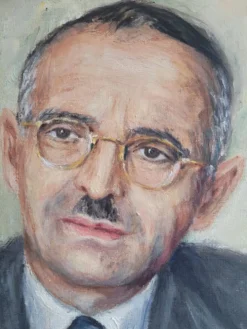 Portrait huile sur toile signé J. Adam 53