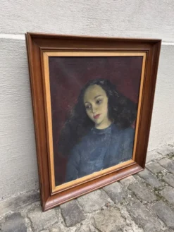 Portrait à l'huile d'une jeune femme par Jean Hynderick
