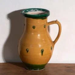 Pot ancien en céramique populaire vernissée – Europe centrale, vers 1930
