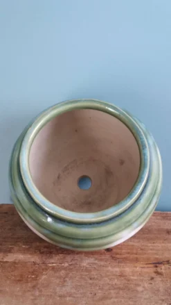 Pot de fleur, jardinière en terre cuite émaillée