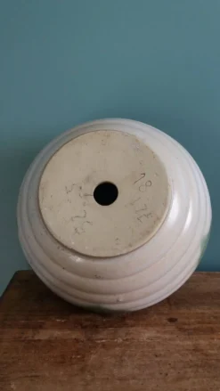 Pot de fleur, jardinière en terre cuite émaillée