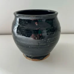 Pot en grès bleu nuit