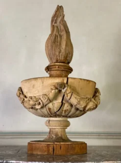 Pot à feu en bois sculpté, fin XVIIIème siècle