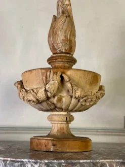 Pot à feu en bois sculpté, fin XVIIIème siècle