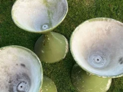 3 pots de fleurs Diabolo de Willy Guhl pour Eternit