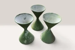 3 pots de fleurs Diabolo de Willy Guhl pour Eternit