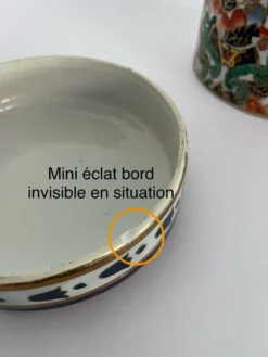 Pot / vide poche avec couvercle porcelaine chinois