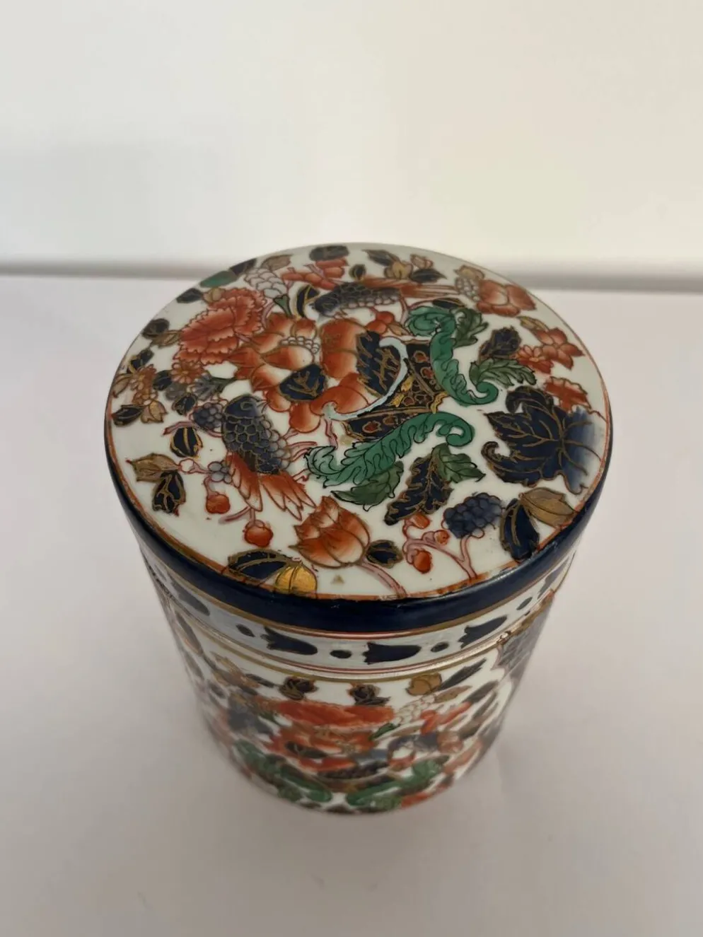 Pot / vide poche avec couvercle porcelaine chinois