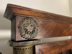 Psyché Empire 19e acajou et bronzes dores