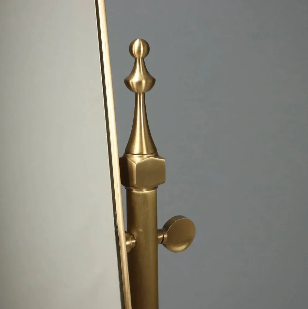 Psyché en laiton avec miroir inclinable