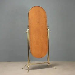Psyché en laiton avec miroir inclinable