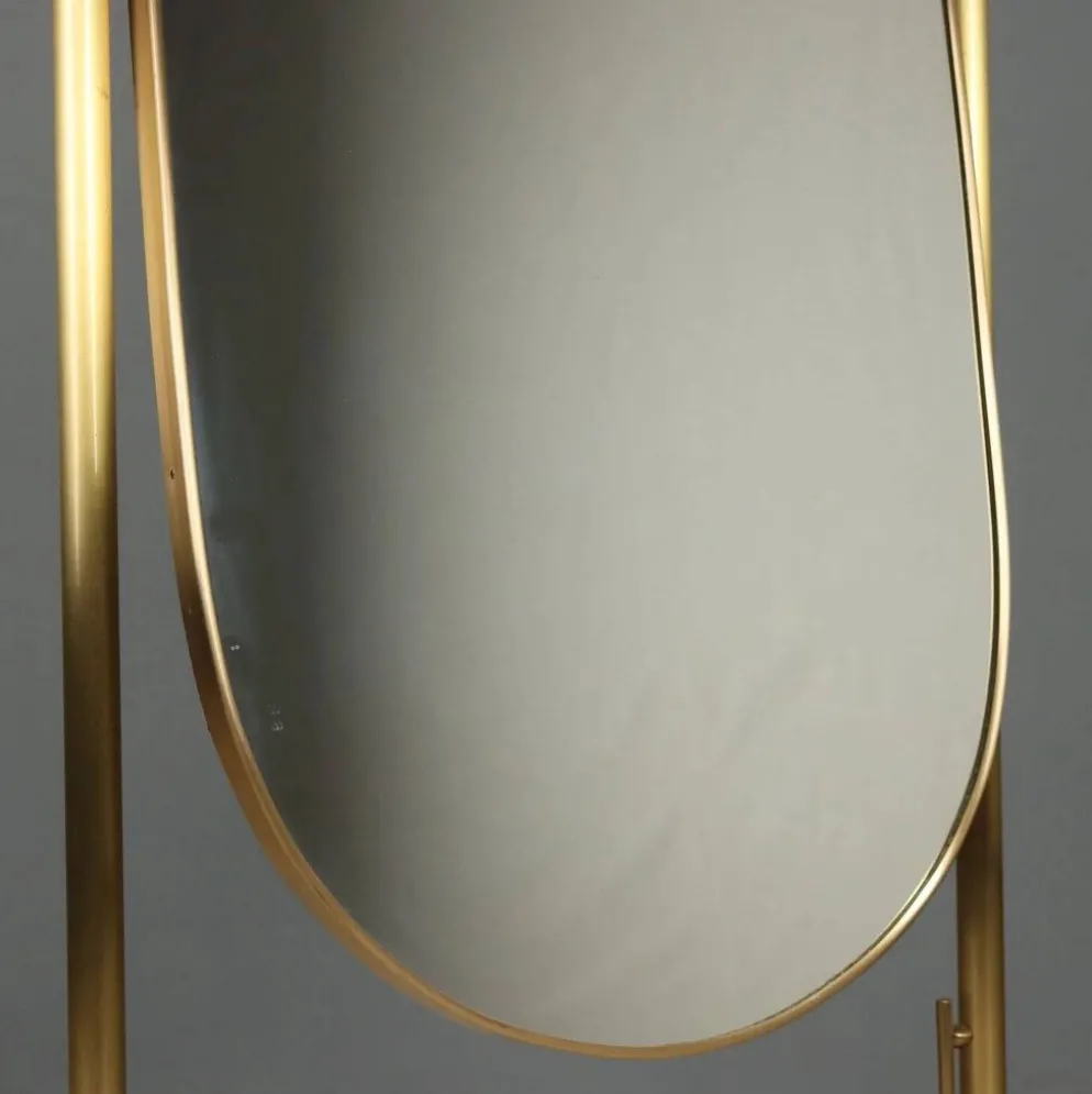 Psyché en laiton avec miroir inclinable