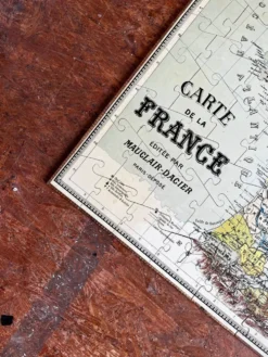 Puzzle carte de France vintage