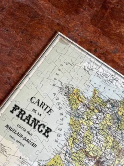 Puzzle carte de France vintage