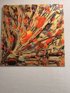 Quadriptyque de peintures abstraites florales au couteau JP Accault