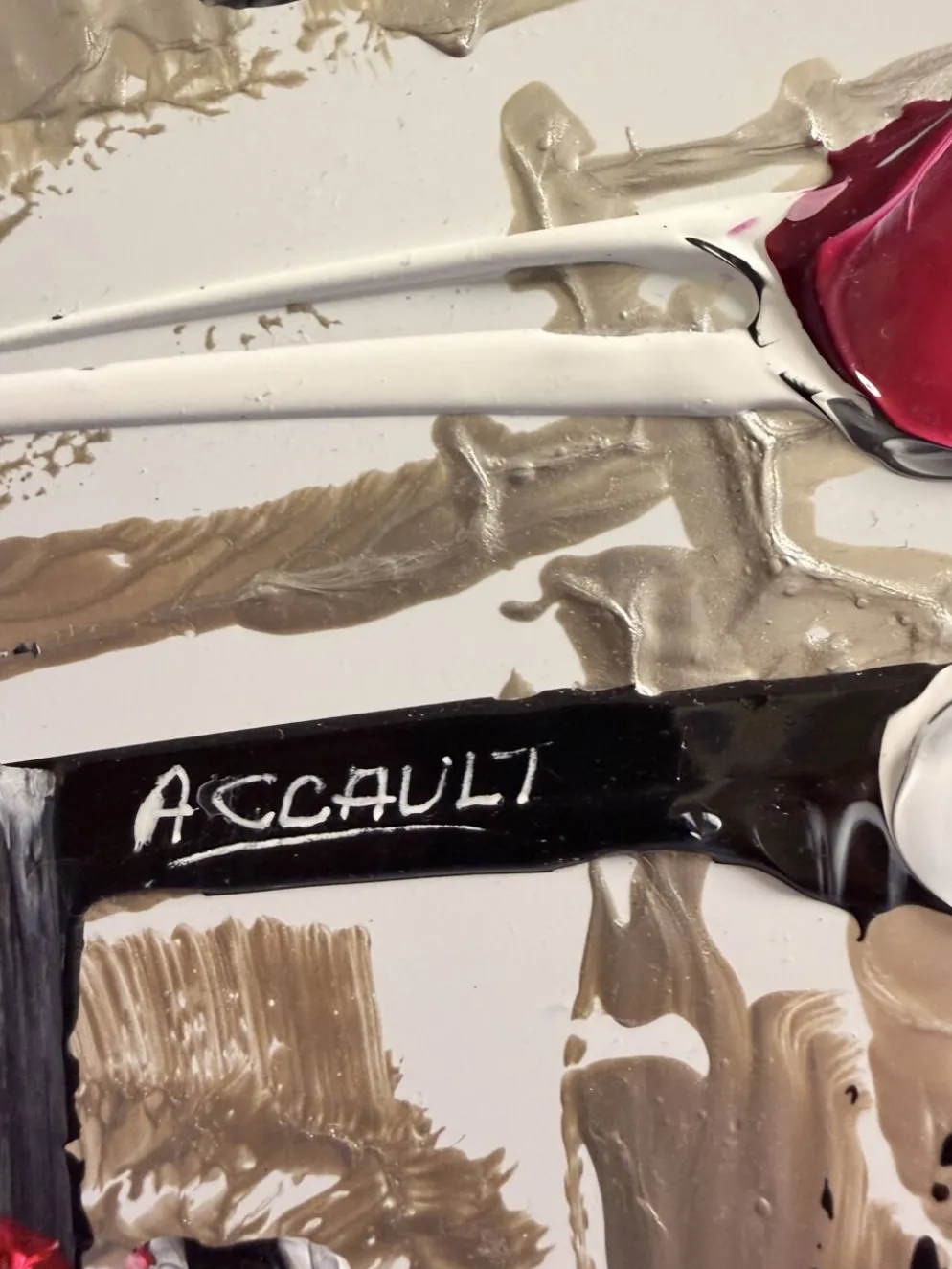 Quadriptyque de peintures abstraites florales au couteau JP Accault