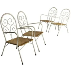 Quatre chaises de jardin des années 1960