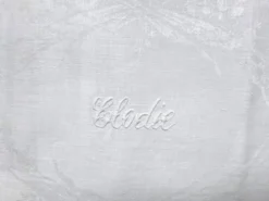 Quatre serviettres de table XIXème brodées "Elodie"