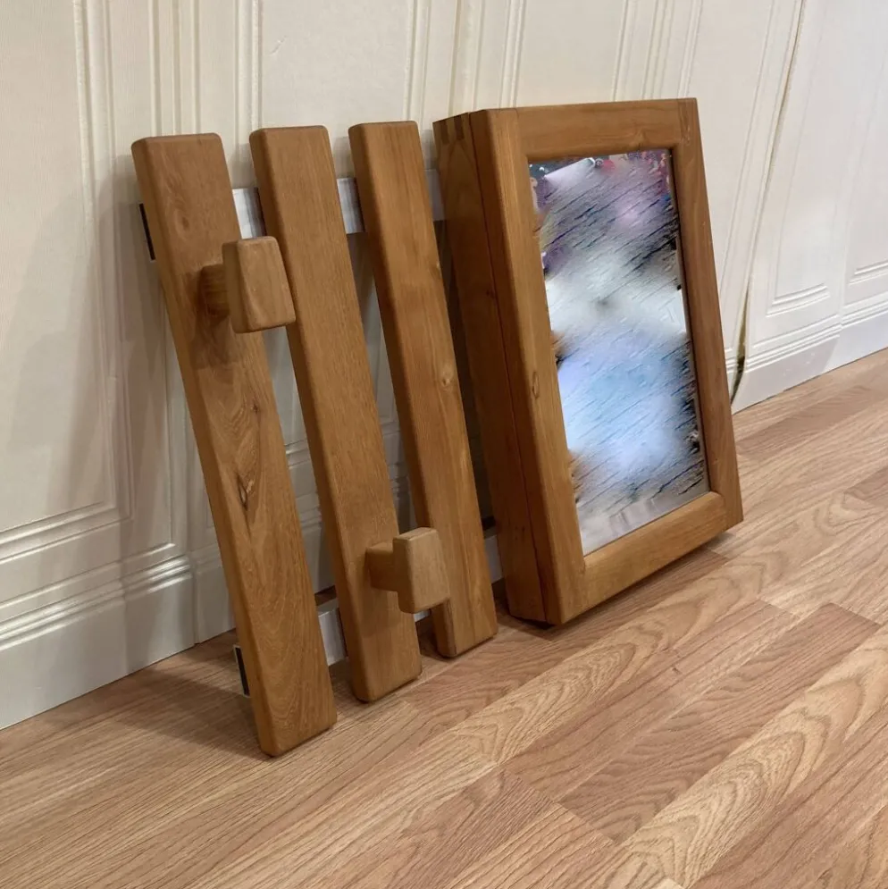 Rangement / miroir suspendu design scandinave 1960.