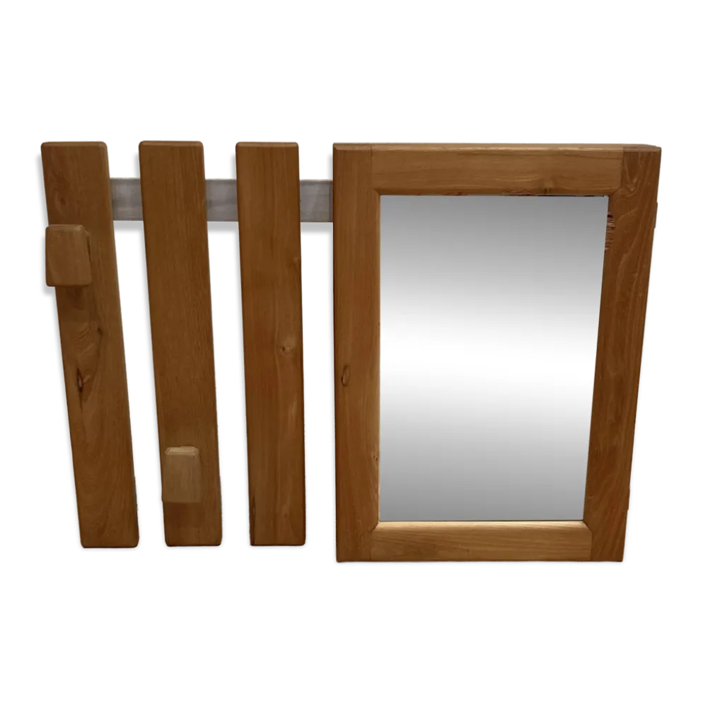 Rangement / miroir suspendu design scandinave 1960.