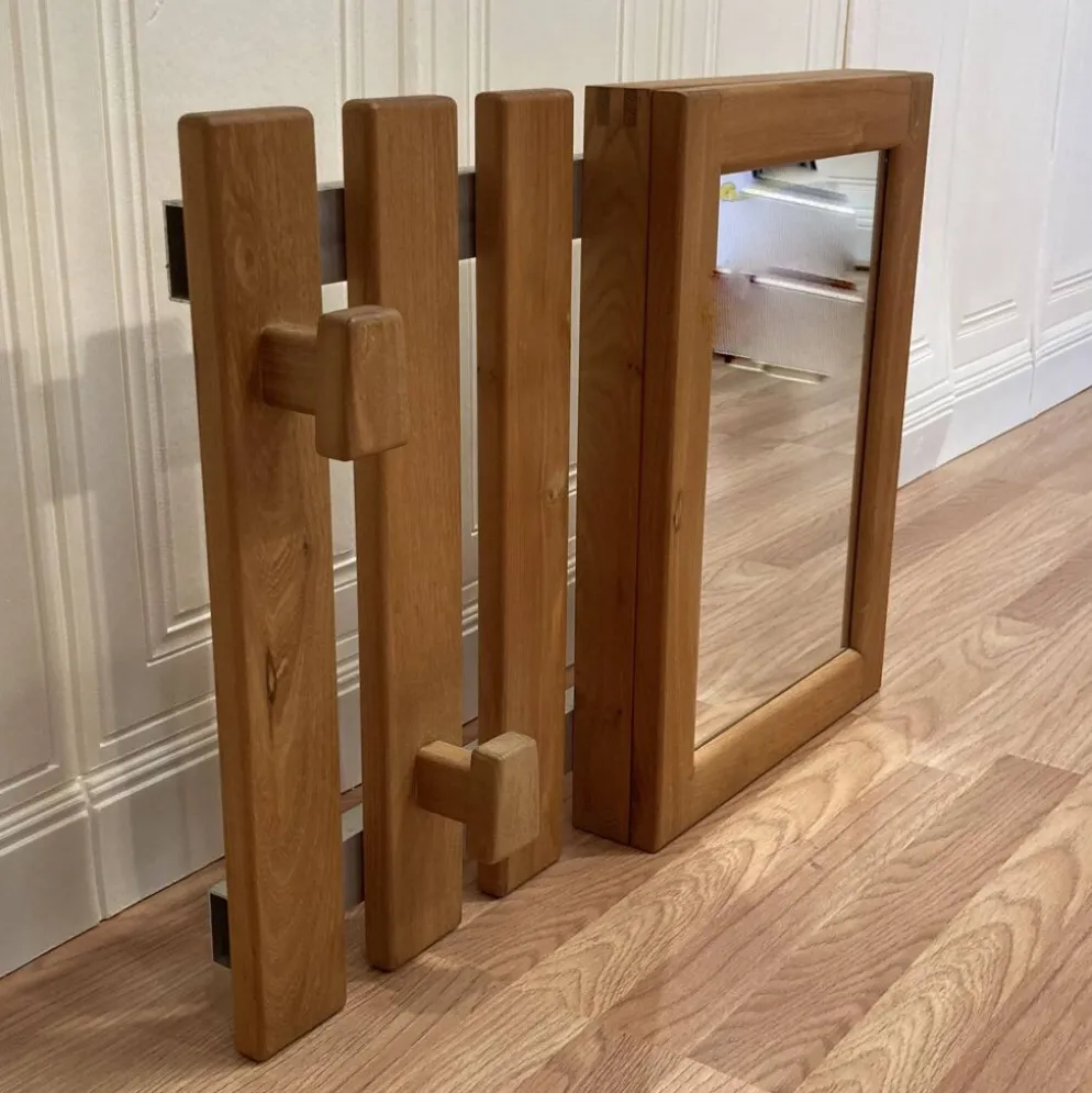 Rangement / miroir suspendu design scandinave 1960.
