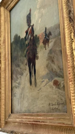Raoul Arus (1848-1921) – Grenadier à cheval – Huile sur panneau – XIXe