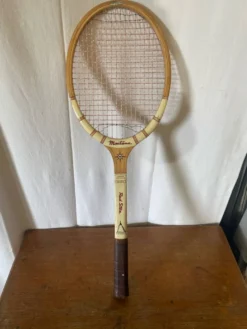 Raquette ancienne tennis montana red star bois vintage