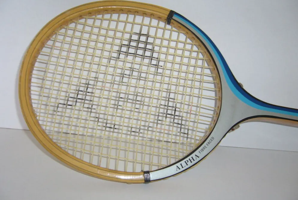Raquette de squash Dunlop vintage en bois