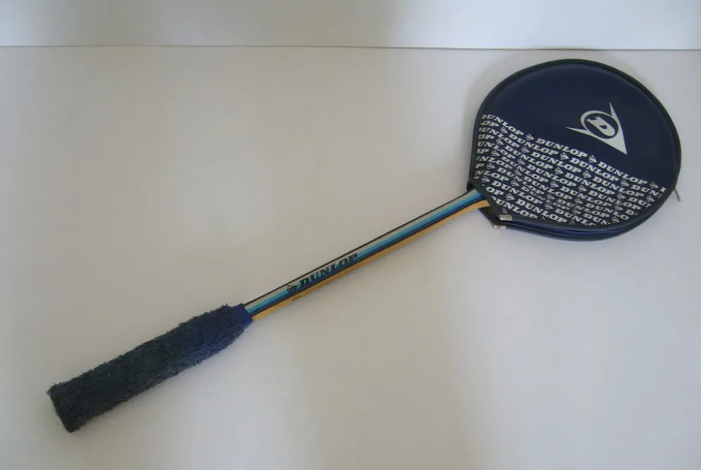 Raquette de squash Dunlop vintage en bois