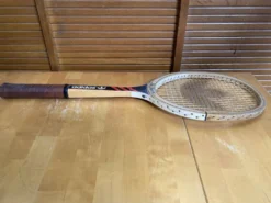 Raquette Tennis Ancienne ADIDAS Ilie Nostase Bois Sport + Housse Vinta