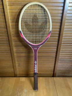 Raquette Tennis Ancienne ADIDAS Lady Bois + Housse COQ SPORTIF Vintage