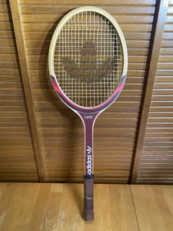 Raquette tennis ancienne adidas lady bois + housse vintage #e199