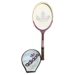 Raquette tennis ancienne adidas lady bois + housse vintage #e199