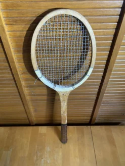 Raquette Tennis Ancienne Bois Sport Vintage #E214