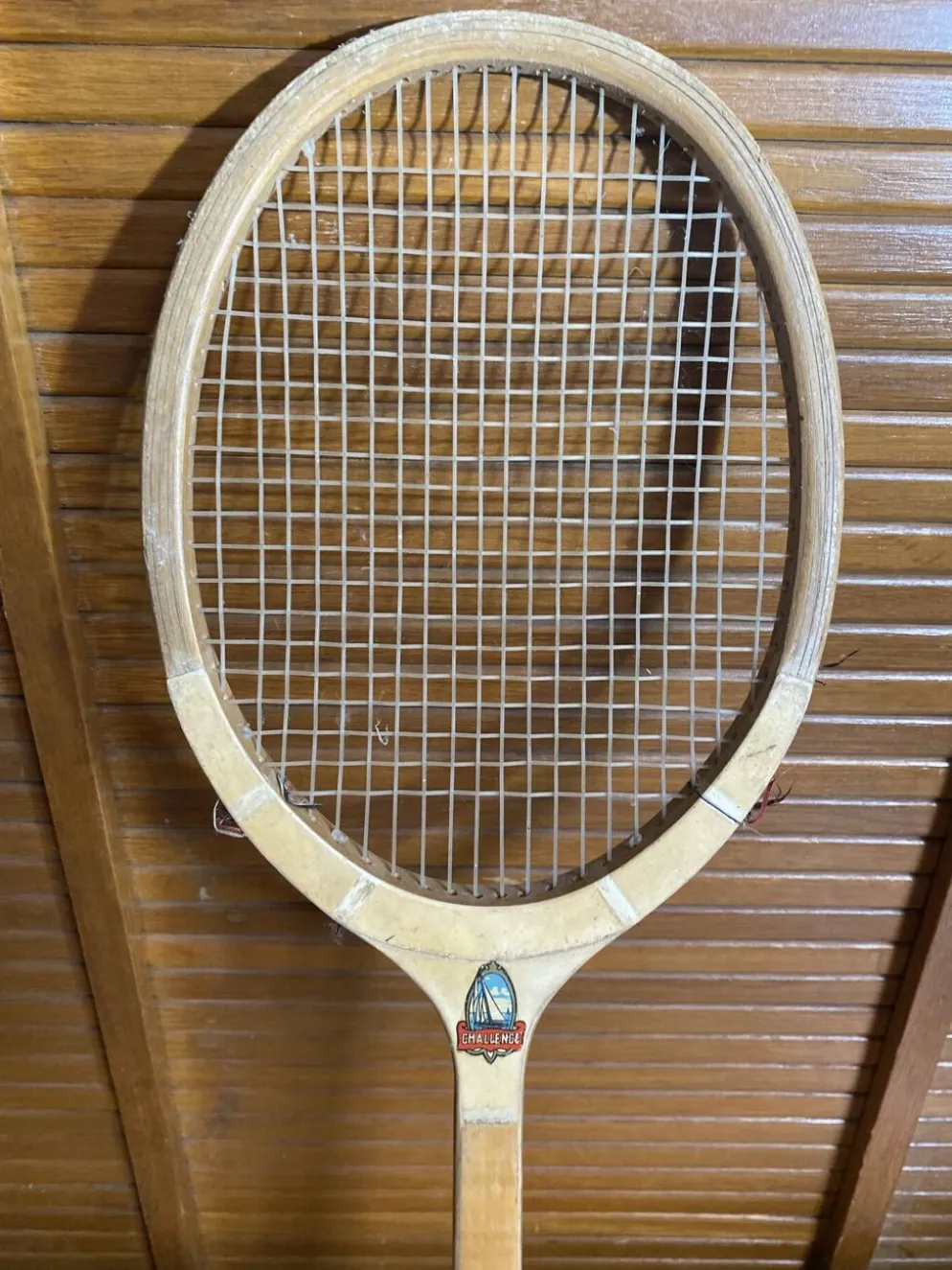 Raquette tennis ancienne challenge bois sport vintage