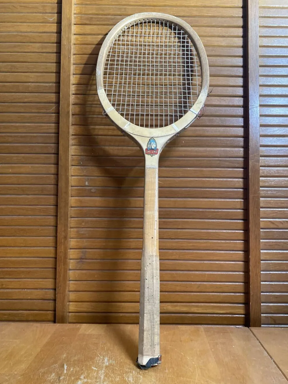 Raquette tennis ancienne challenge bois sport vintage