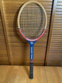 Raquette tennis ancienne donnay bois + housse sport vintage