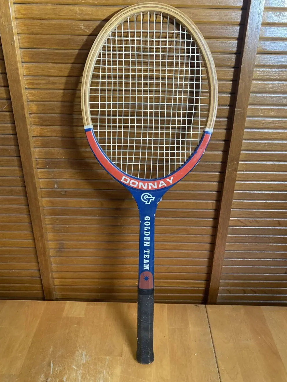 Raquette tennis ancienne donnay bois + housse sport vintage