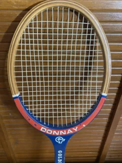 Raquette tennis ancienne donnay bois + housse sport vintage