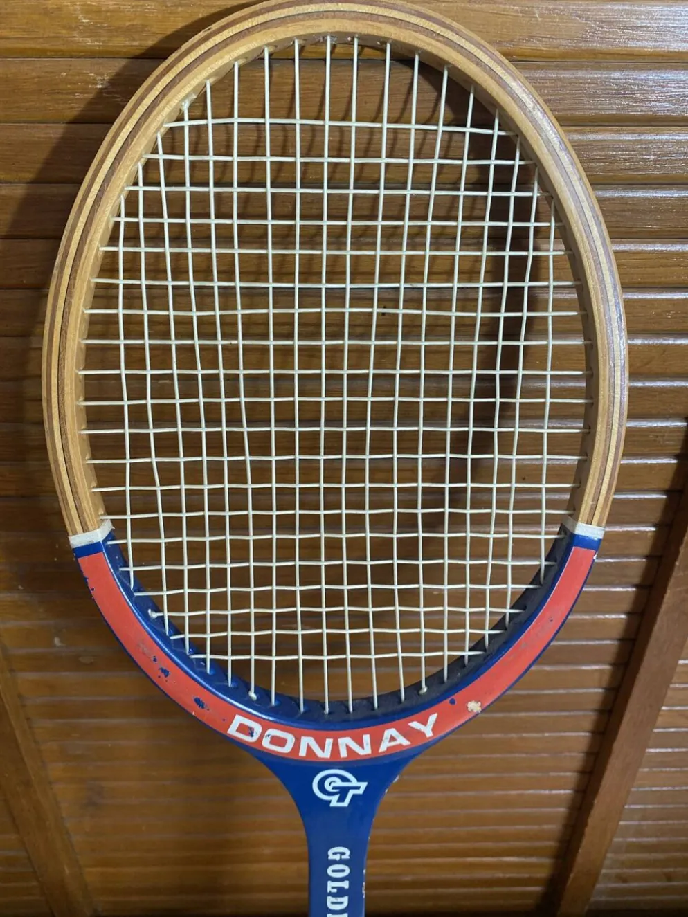 Raquette tennis ancienne donnay bois + housse sport vintage