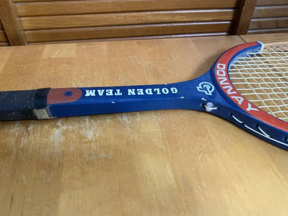 Raquette tennis ancienne donnay bois + housse sport vintage