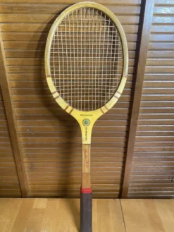Raquette tennis ancienne donnay la hutte bois + housse montana vintage
