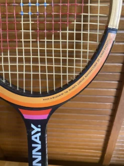 Raquette tennis ancienne donnay bjorn borg bois + housse vintage