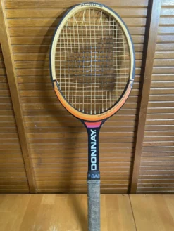 Raquette tennis ancienne donnay bjorn borg bois + housse vintage