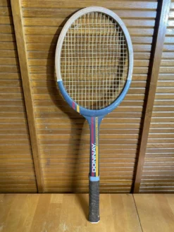 Raquette tennis ancienne donnay continental four bois sport vintage #e