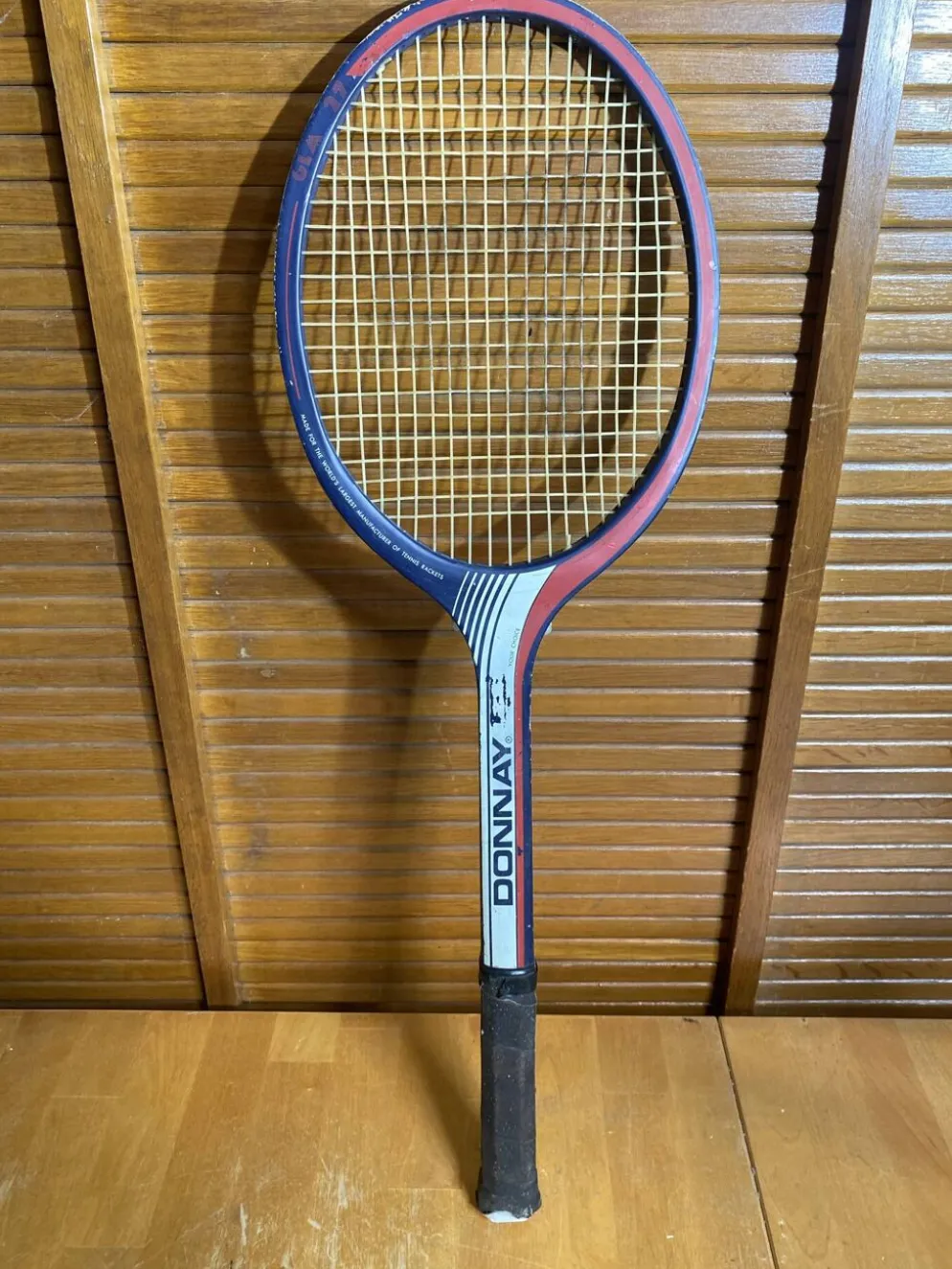 Raquette Tennis Ancienne DONNAY GLM 27 Bois + Housse Sport Vintage #E2